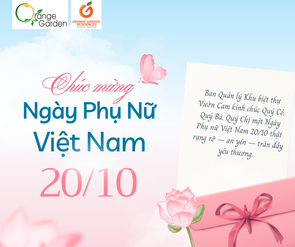 🌸 BAN QUẢN LÝ KHU BIỆT THỰ VƯỜN CAM CHÚC MỪNG NGÀY PHỤ NỮ VIỆT NAM 20/10 🌸